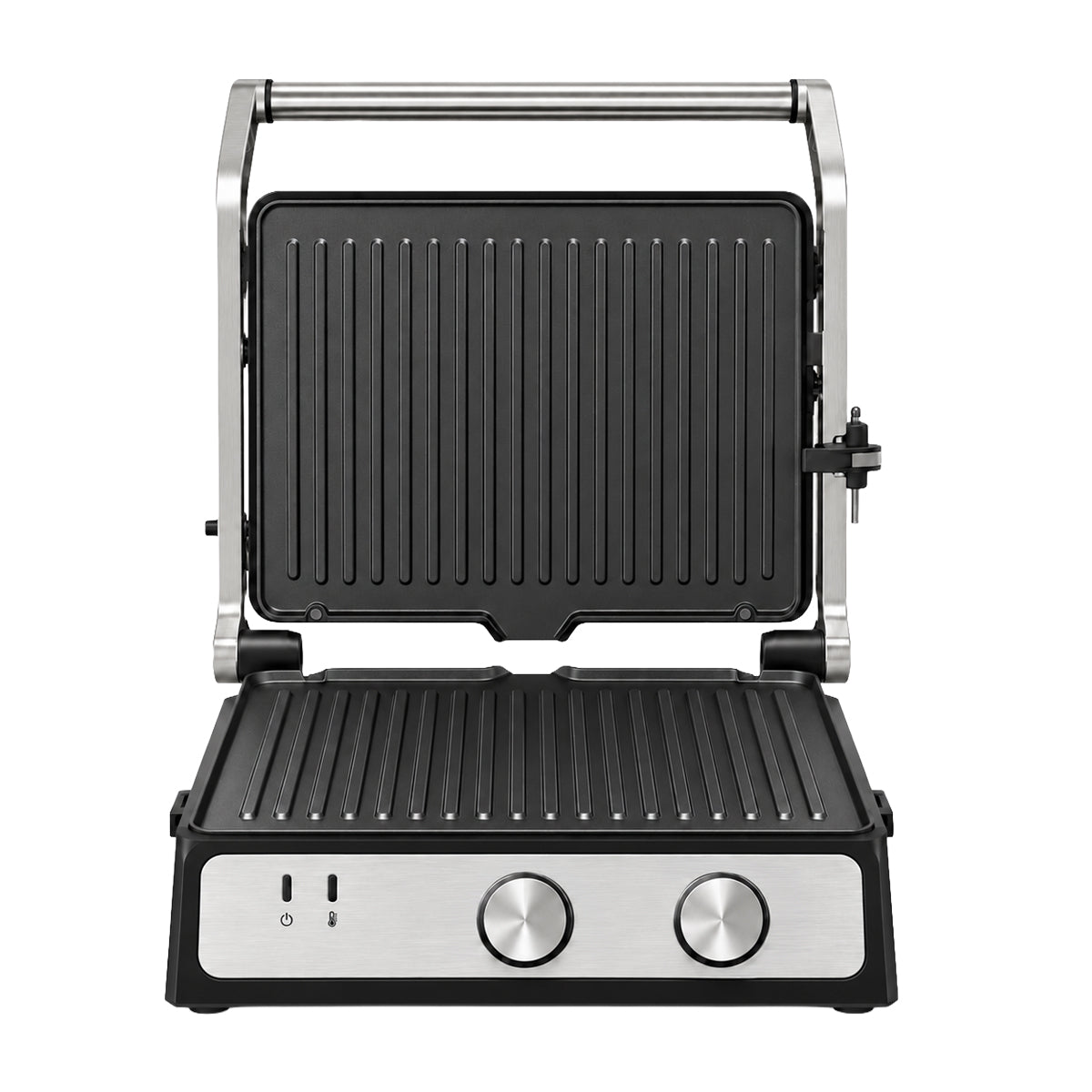 Sankey Sandwichera Panini Grill | Antiadherente | Mango con Aislamiento Térmico | 1500W | Plateado