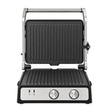 Sankey Sandwichera Panini Grill | Antiadherente | Mango con Aislamiento Térmico | 1500W | Plateado