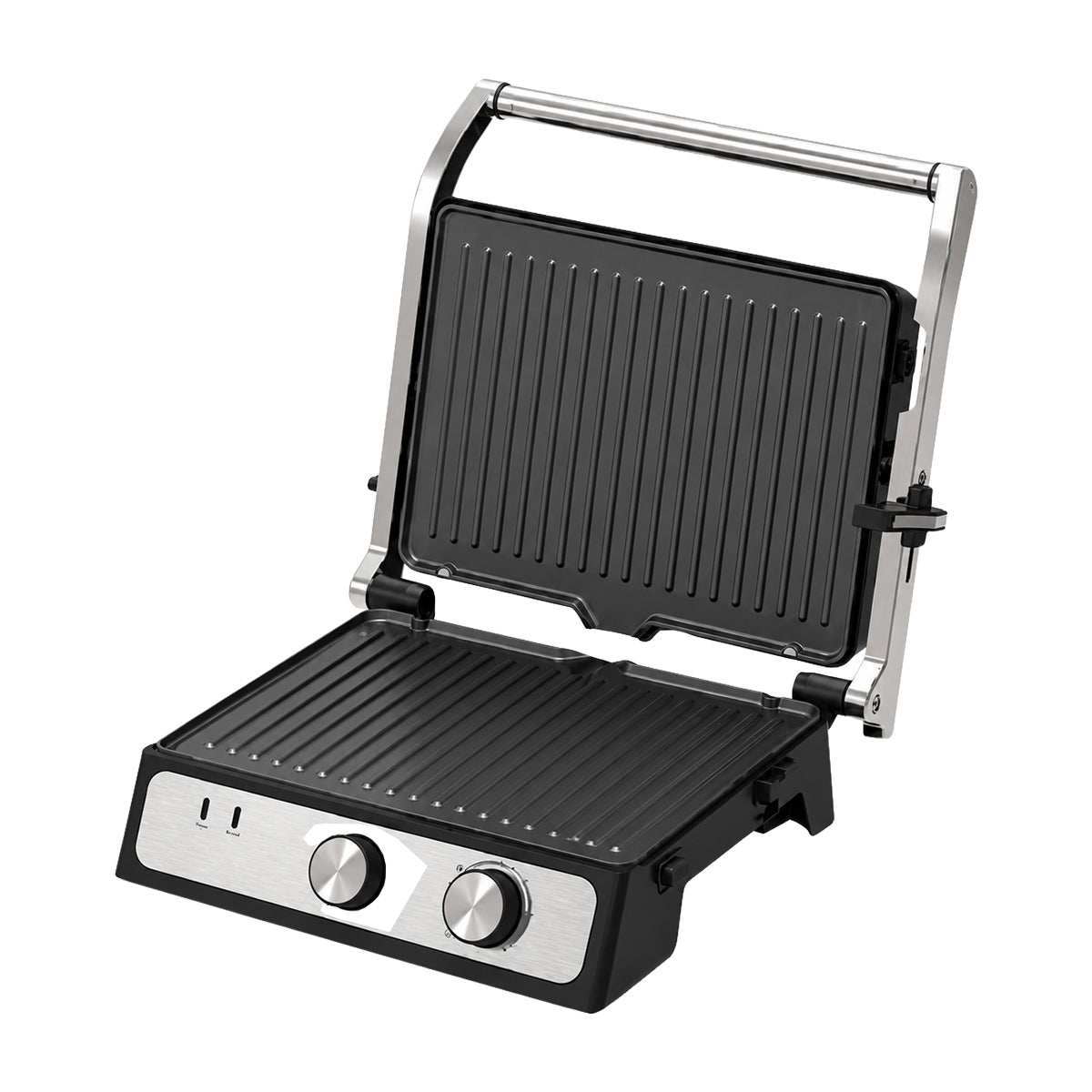 Sankey Sandwichera Panini Grill | Antiadherente | Mango con Aislamiento Térmico | 1500W | Plateado