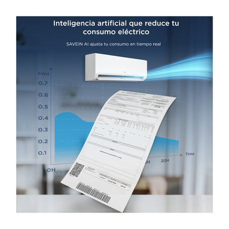 TCL Aire Acondicionado Split Inverter 12,000 BTU | SEER 17 | SaveIN AI | Tecnología T-AI | WiFi | 220v