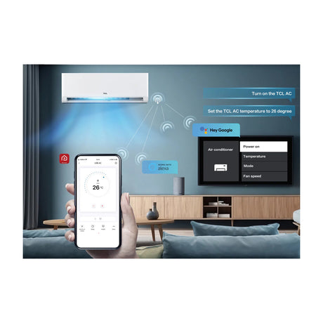 TCL Aire Acondicionado Split Inverter 18,000 BTU | SEER 23 | BreezeIN | Alta Eficiencia | Tecnología T-AI | WiFi | Silencioso | 220v