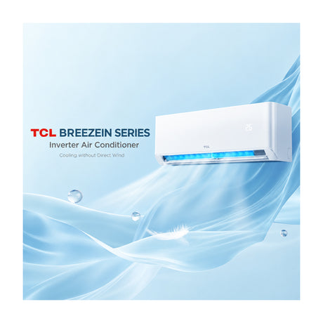 TCL Aire Acondicionado Split Inverter 24,000 BTU | SEER 23 | BreezeIN | Alta Eficiencia | Tecnología T-AI | WiFi | Silencioso | 220v