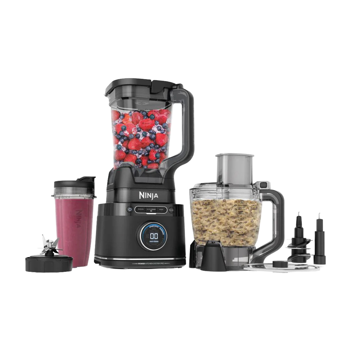 Ninja Detect Power Blender Licuadora de 10 Velocidades | BlendSense | Tecnología Total Crushing | Pulso | Procesador de Alimentos Pro | 0.7L & 2.1L | 1800W | Negro