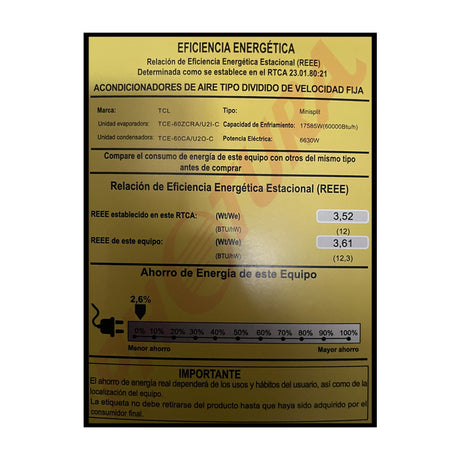 TCL Aire Acondicionado Piso/Techo Comercial 60,000 BTU | SEER 12.3 | Alto Desempeño | Eficiente | 220v