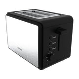 Sankey Tostadora de 2 Rebanadas | Base Antideslizante | Negro Plateado