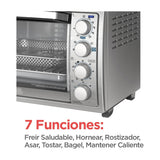 Black & Decker Horno Eléctrico con Freidora de Aire | Tostador | Rostizar | Convección | Acero Inoxidable | Plateado
