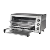 Black & Decker Horno Eléctrico con Freidora de Aire | Tostador | Rostizar | Convección | Acero Inoxidable | Plateado