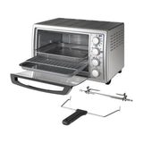 Black & Decker Horno Eléctrico con Freidora de Aire | Tostador | Rostizar | Convección | Acero Inoxidable | Plateado