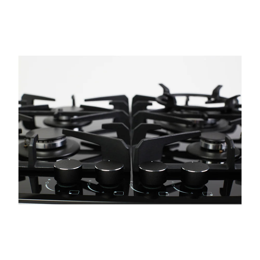 Drija Toscana 60 Pro Estufa Empotrable a Gas de Vidrio Templado | 4 Quemadores | 4 Válvulas de Seguridad