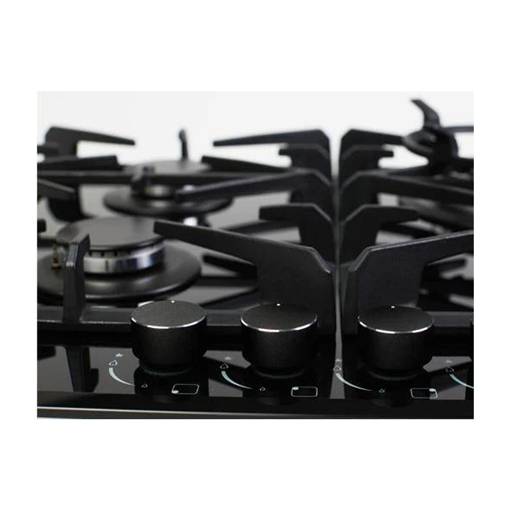 Drija Toscana 60 Pro Estufa Empotrable a Gas de Vidrio Templado | 4 Quemadores | 4 Válvulas de Seguridad