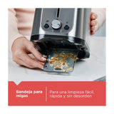 Black & Decker Tostadora de 2 Rebanadas | 7 Niveles de Tostado | Ranuras Anchas | Acero
