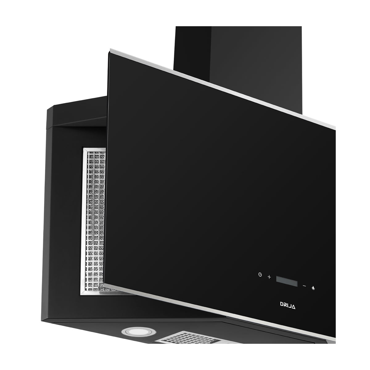Drija Trapezio 90 Black Extractor de Grasa | Tipo Chimenea | 3 Velocidades | Panel Táctil | 1 Filtro de Carbón | 3 Filtros de Aluminio | 650m3/H