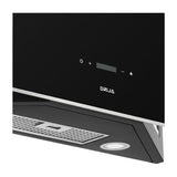 Drija Trapezio 90 Black Extractor de Grasa | Tipo Chimenea | 3 Velocidades | Panel Táctil | 1 Filtro de Carbón | 3 Filtros de Aluminio | 650m3/H