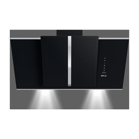 DRIJA Triangolo 76 Extractor de Grasa | Tipo Chimenea | 3 Velocidades | Panel Táctil | Control Remoto | 2 Filtros de Carbón | 1 Filtro de Aluminio | 650m3/H