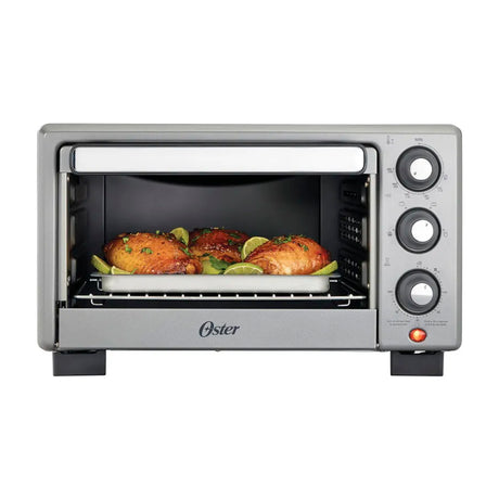 Oster TSSTTV17MAFNS Horno Eléctrico de 17L | Freidora de Aire | 4 Funciones | Temporizador | 1400W | Gris
