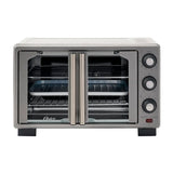 Oster TSSTTV25FDMAFNS Horno Eléctrico de 25L | Estilo Francés | Freidora de Aire | 5 Funciones | Puerta de Vidrio | Gris
