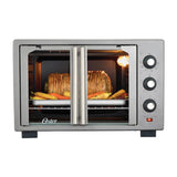 Oster TSSTTV35FDMAFNS013 Horno Eléctrico de 35L | Estilo Francés | Freidora de Aire | 5 Funciones | Puerta de Vidrio | Gris