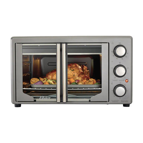 Oster TSSTTV42FDMAFNS Horno Eléctrico de 42L | Freidora de Aire | 5 Funciones | Acero Inoxidable