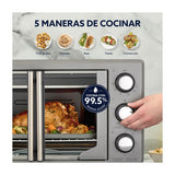 Oster TSSTTV42FDMAFNS Horno Eléctrico de 42L | Freidora de Aire | 5 Funciones | Acero Inoxidable