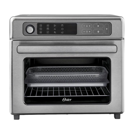 Oster TSSTTVDAF1NS Horno Eléctrico de 22L | Freidora de Aire | 12 Funciones | Plateado