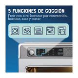 Oster TSSTTVDAF1NS Horno Eléctrico de 22L | Freidora de Aire | 12 Funciones | Plateado