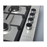 Drija Turin 60 Estufa Empotrable a Gas de Acero Inoxidable | 4 Quemadores | 4 Válvulas de Seguridad