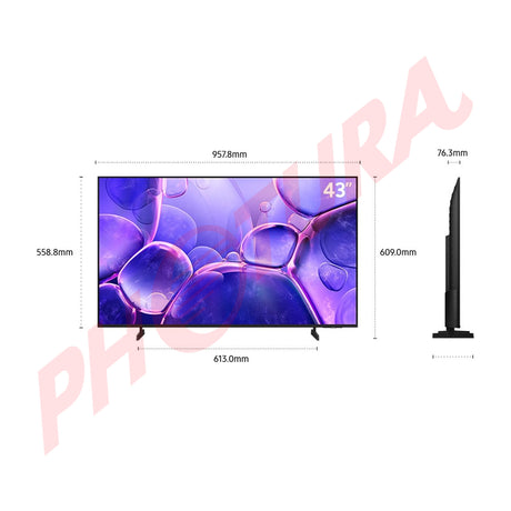 Samsung UN43U8000F Televisor LED Crystal UHD 4K HDR Smart de 43" | Procesador Crystal 4K | 4K AI Upscaling | Motion Xcelerator | Q-Symphony