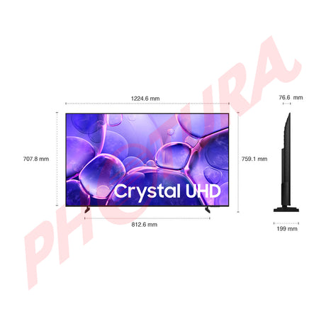 Samsung UN55U8000F Televisor LED Crystal UHD 4K HDR Smart de 55" | Procesador Crystal 4K | 4K AI Upscaling | Motion Xcelerator | Q-Symphony