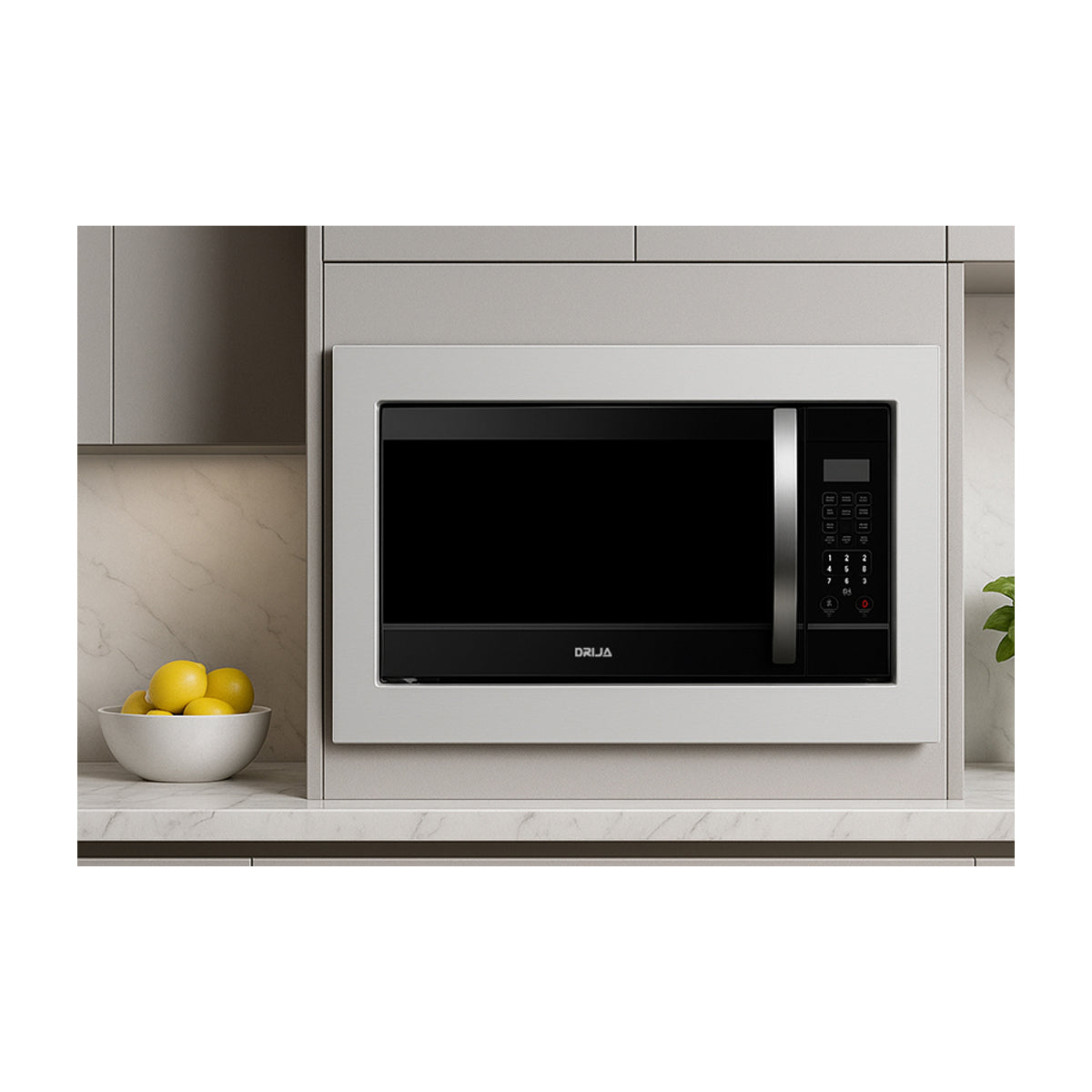 DRIJA Véneto 62L Black-I Microondas Inverter Empotrable de 1200W | 2.2p3 | Sistema de Bloqueo Infantil