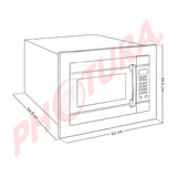 DRIJA Véneto 62L Black-I Microondas Inverter Empotrable de 1200W | 2.2p3 | Sistema de Bloqueo Infantil