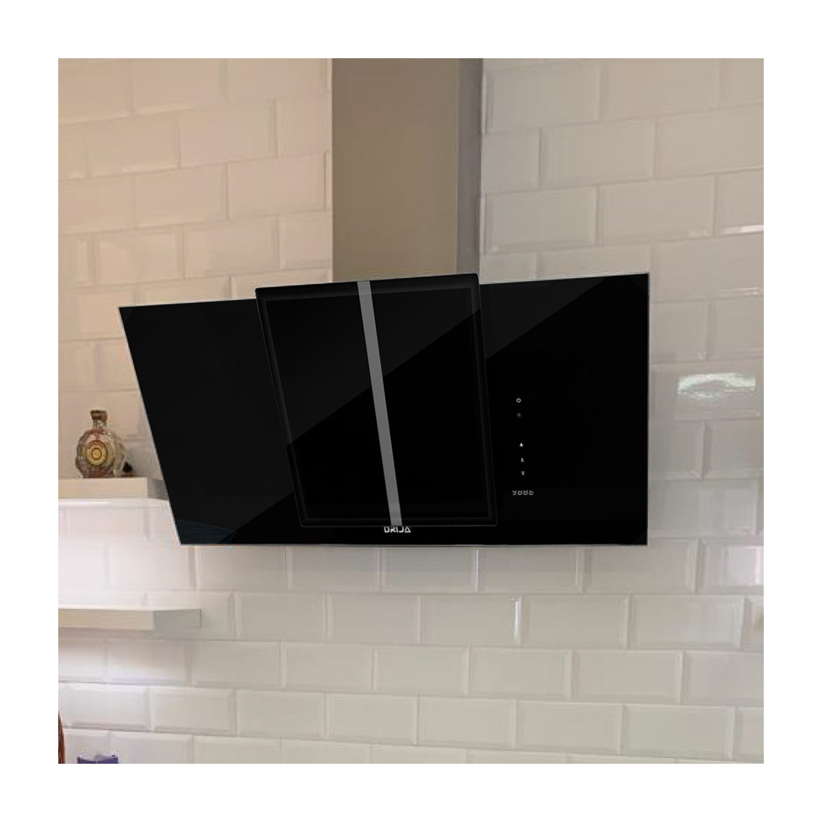 Drija Vetro 90 Extractor de Grasa | Tipo Chimenea | 3 velocidades | Panel Táctil | Control Remoto | 2 Filtros de Carbón | 1 Filtro de Aluminio | 500m3/H