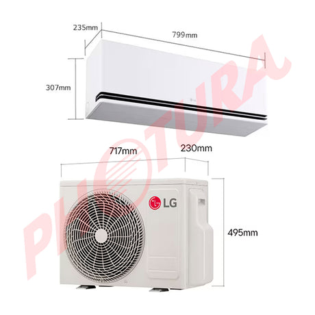LG Aire Acondicionado Split DUAL Inverter 12,000 BTU | SEER 21.8 | DUALCOOL | WiFi | ThinQ | AI Air | Soft Air | kW Manager | Auto Clean+ | 220v