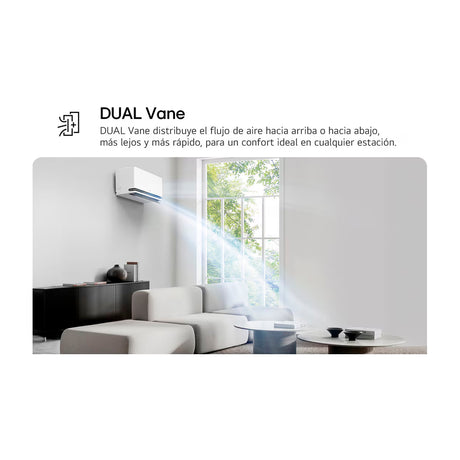 LG Aire Acondicionado Split DUAL Inverter 18,400 BTU | SEER 21.6 | DUALCOOL | WiFi | ThinQ | AI Air | Soft Air | kW Manager | Auto Clean+ | 220v