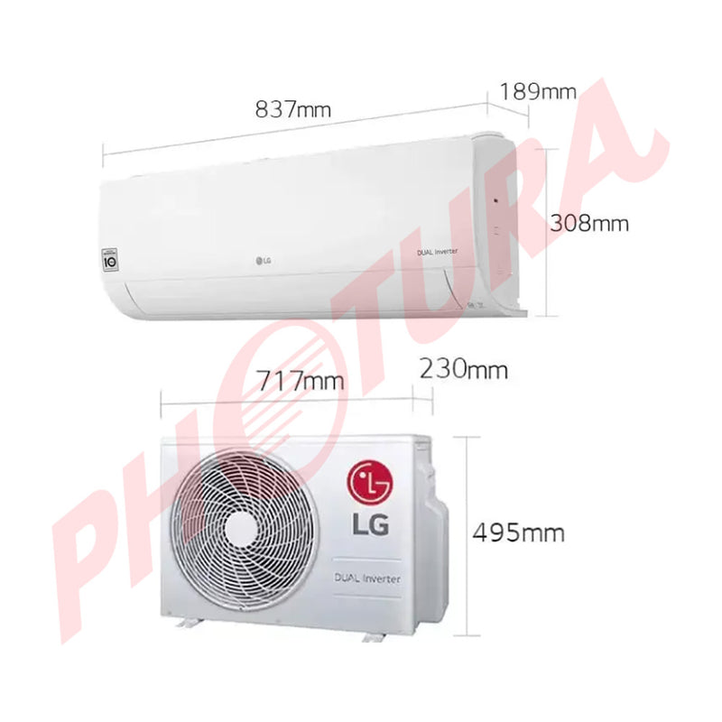 LG Aire Acondicionado Split Dual Inverter 9,000 BTU | SEER 16 | DUALCOOL | WiFi | ThinQ | Modo Silencioso | 220v