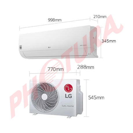 LG Aire Acondicionado Split DUAL Inverter 18,000 BTU | SEER 17.5 | DUALCOOL | WiFi | ThinQ | Micro Filtro | Funcionamiento Silencioso | 220v