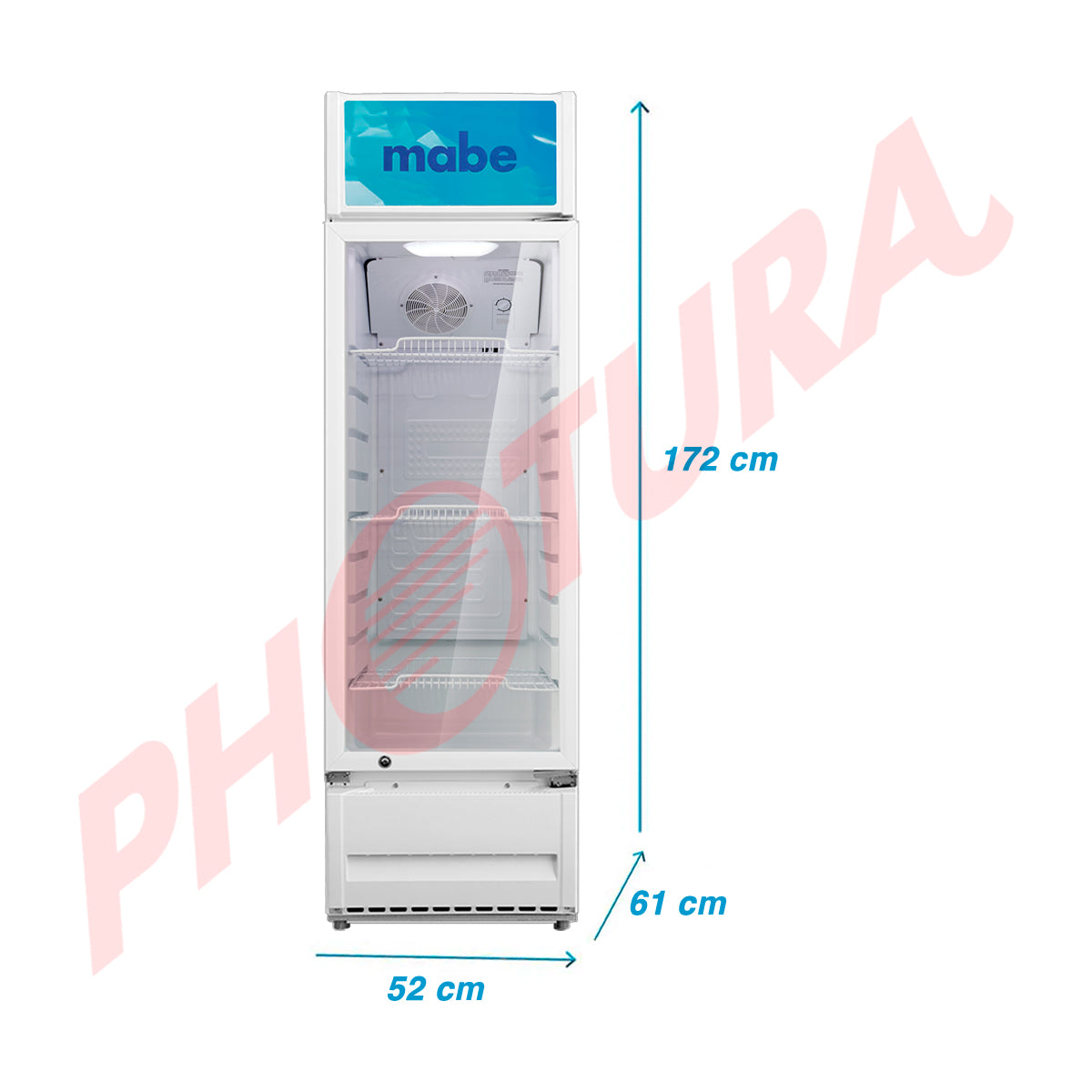 Mabe Vitrina Comercial de 1 Puerta | Seguridad con Llave | 4.73p3