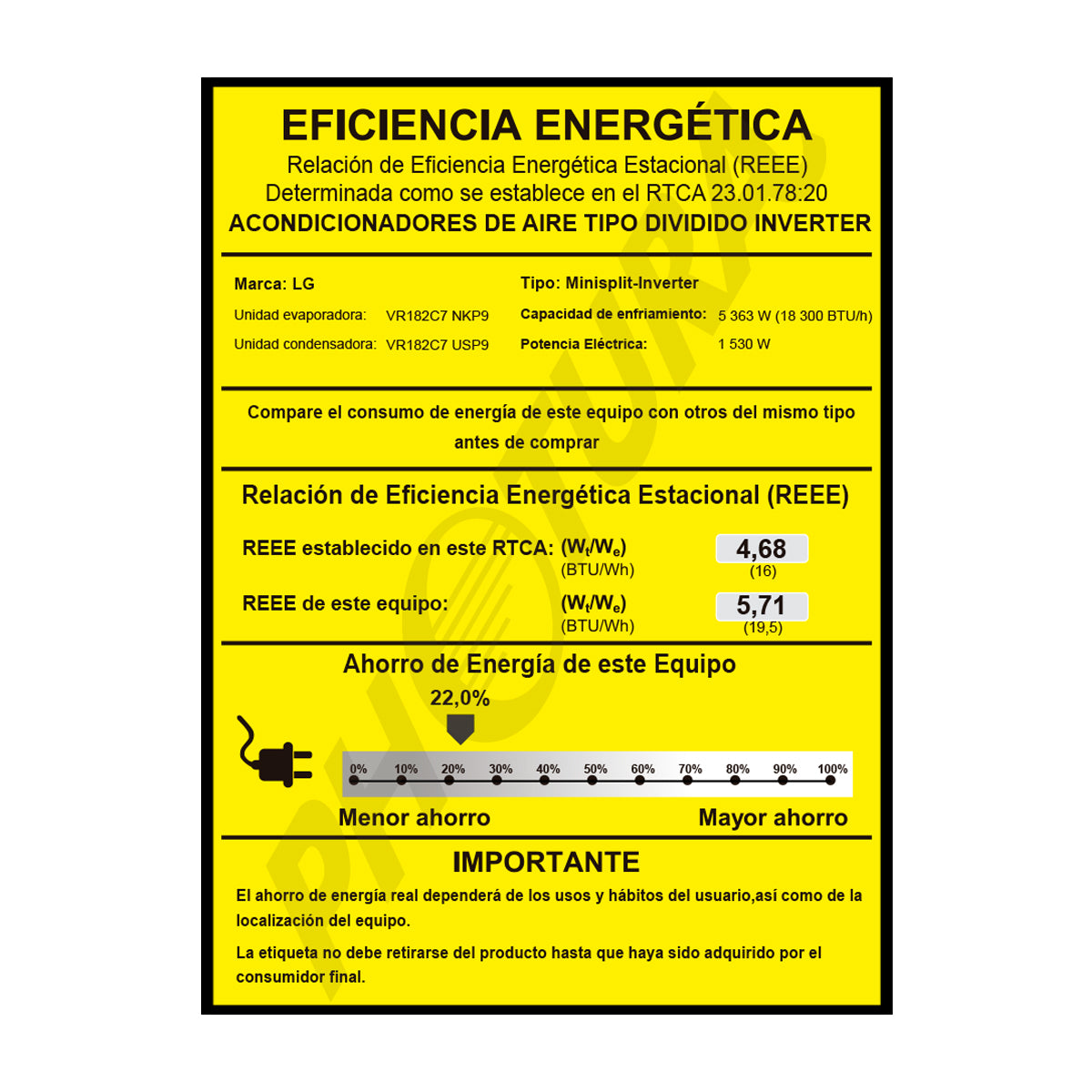 LG Aire Acondicionado Split Dual Inverter 18,300 BTU | SEER 19.5 | ARTCOOL | Smart ThinQ WiFi | Ionizer | Modo Silencioso | 220v