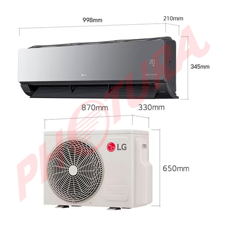 LG Aire Acondicionado Split DUAL Inverter 22,000 BTU | SEER 19 | ARTCOOL | WiFi | ThinQ | Ionizer | kW Manager | Auto Clean+ | 220v