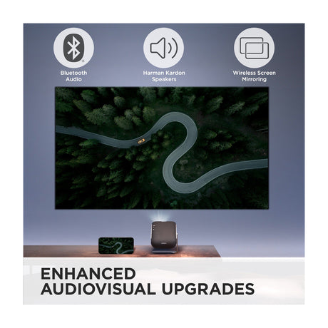 ViewSonic M1X Proyector Portátil Smart | WVGA | 360 Lúmenes | 24" - 100" | 16:9 | WiFi | Bluetooth | Cinema SuperColor+ | Smart Stand 360° | Altavoces Harman Kardon | Conexión Inalámbrica