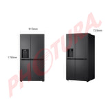 LG Refrigeradora Side By Side Smart Inverter | Multi Air Flow | Ultra Sleek | Dispensador de Agua y Hielo | 22.5p3 | Matte Black
