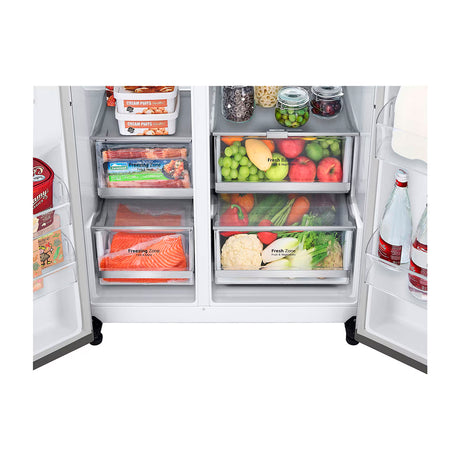 LG Refrigeradora Side By Side InstaView Smart Inverter | ThinQ | Linear/Door Cooling | Multi Air Flow | Hygiene Fresh+ | 23.13p3