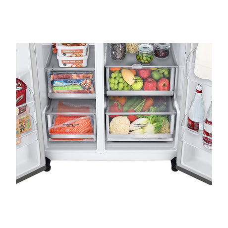 LG Refrigeradora Side By Side InstaView Door-In-Door Linear Inverter | ThinQ | Craft Ice | Linear/Door Cooling | Hygiene Fresh+ | UVNano | Dispensador de Agua y Hielo | 22.42p3