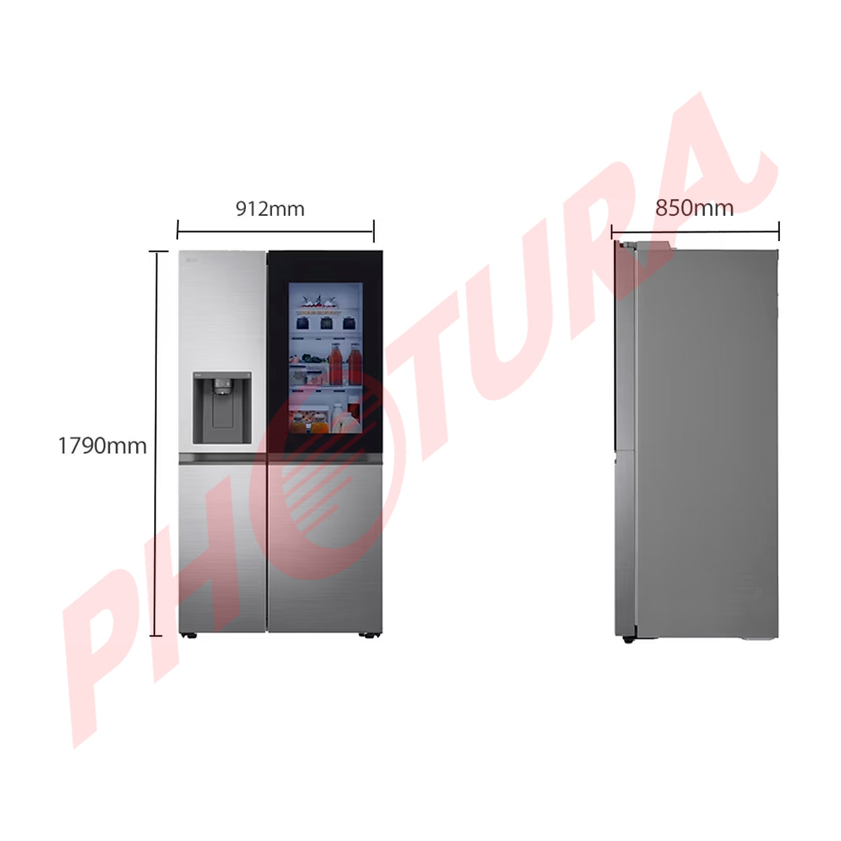 LG Refrigeradora Side By Side InstaView Door-In-Door Linear Inverter | ThinQ | Craft Ice | Linear/Door Cooling | Hygiene Fresh+ | Dispensador de Agua y Hielo | 27.1p3