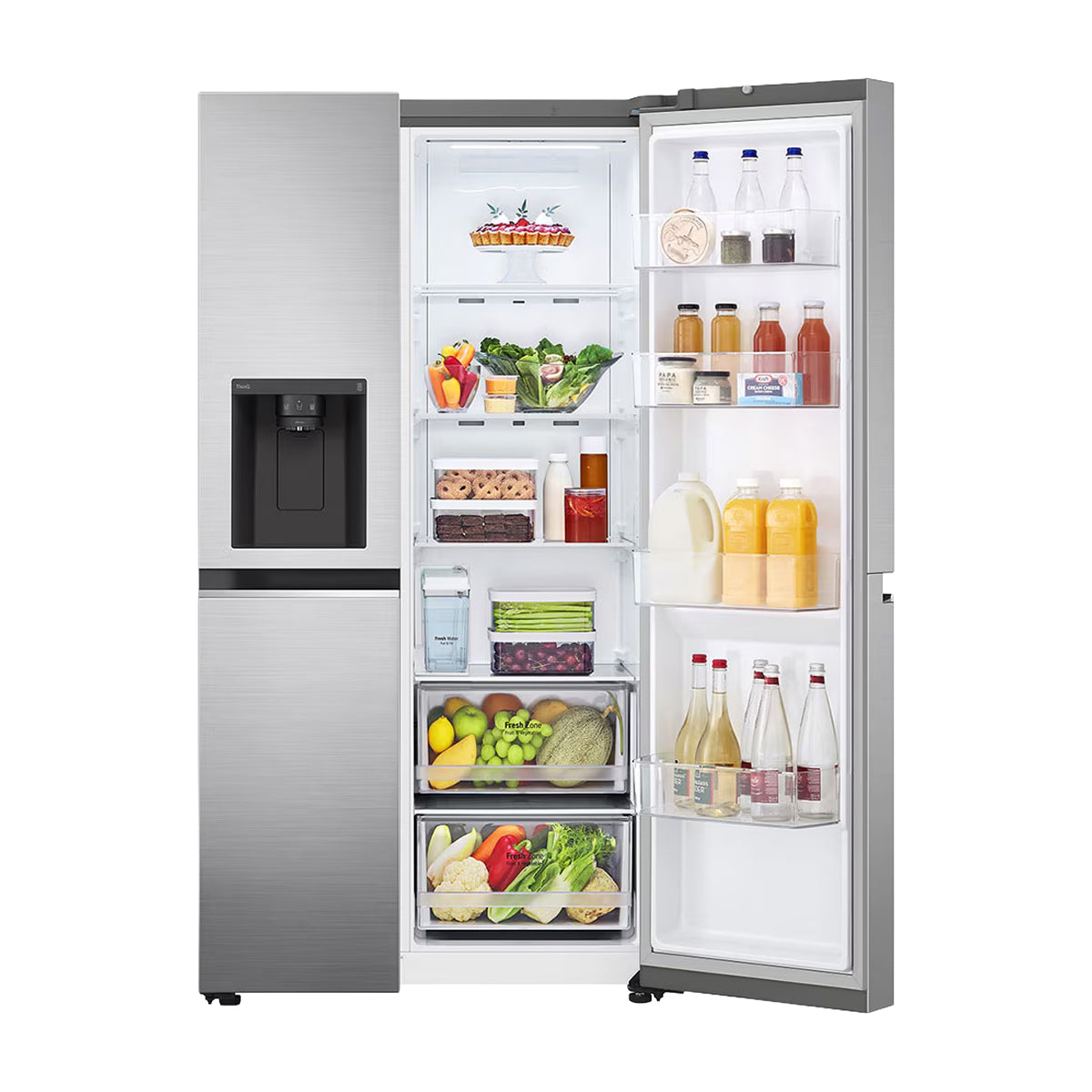 LG Refrigeradora Side By Side Smart Inverter | Multi Air Flow | Linear/Door Cooling | UVNano | Dispensador de Agua y Hielo | 26.27p3