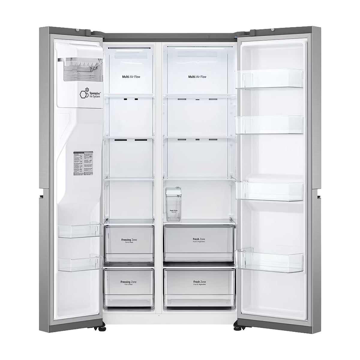 LG Refrigeradora Side By Side Smart Inverter | Multi Air Flow | Linear/Door Cooling | UVNano | Dispensador de Agua y Hielo | 26.27p3