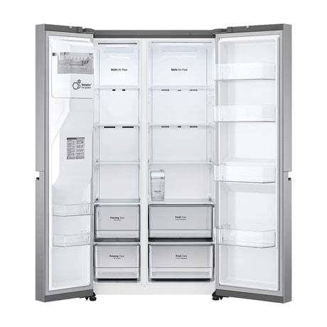 LG Refrigeradora Side By Side Smart Inverter | Multi Air Flow | Linear/Door Cooling | UVNano | Dispensador de Agua y Hielo | 26.27p3