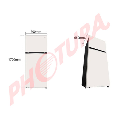 LG Refrigeradora Top Freezer Smart Inverter | Linear Cooling | Multi Air Flow | Door Cooling + | 13.24p3 | Nature Beige