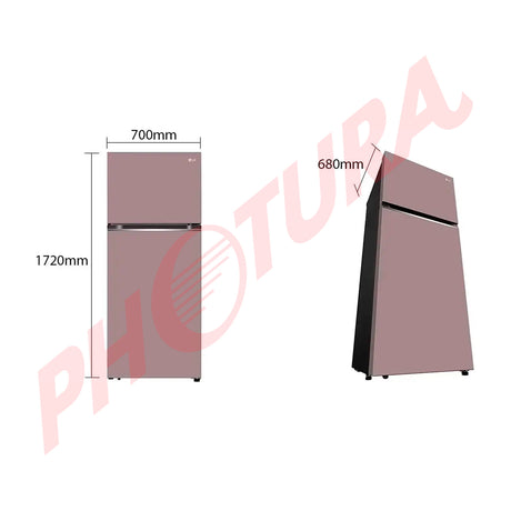 LG Refrigeradora Top Freezer Smart Inverter | Linear Cooling | Multi Air Flow | Door Cooling + | 13.24p3 | Clay Pink