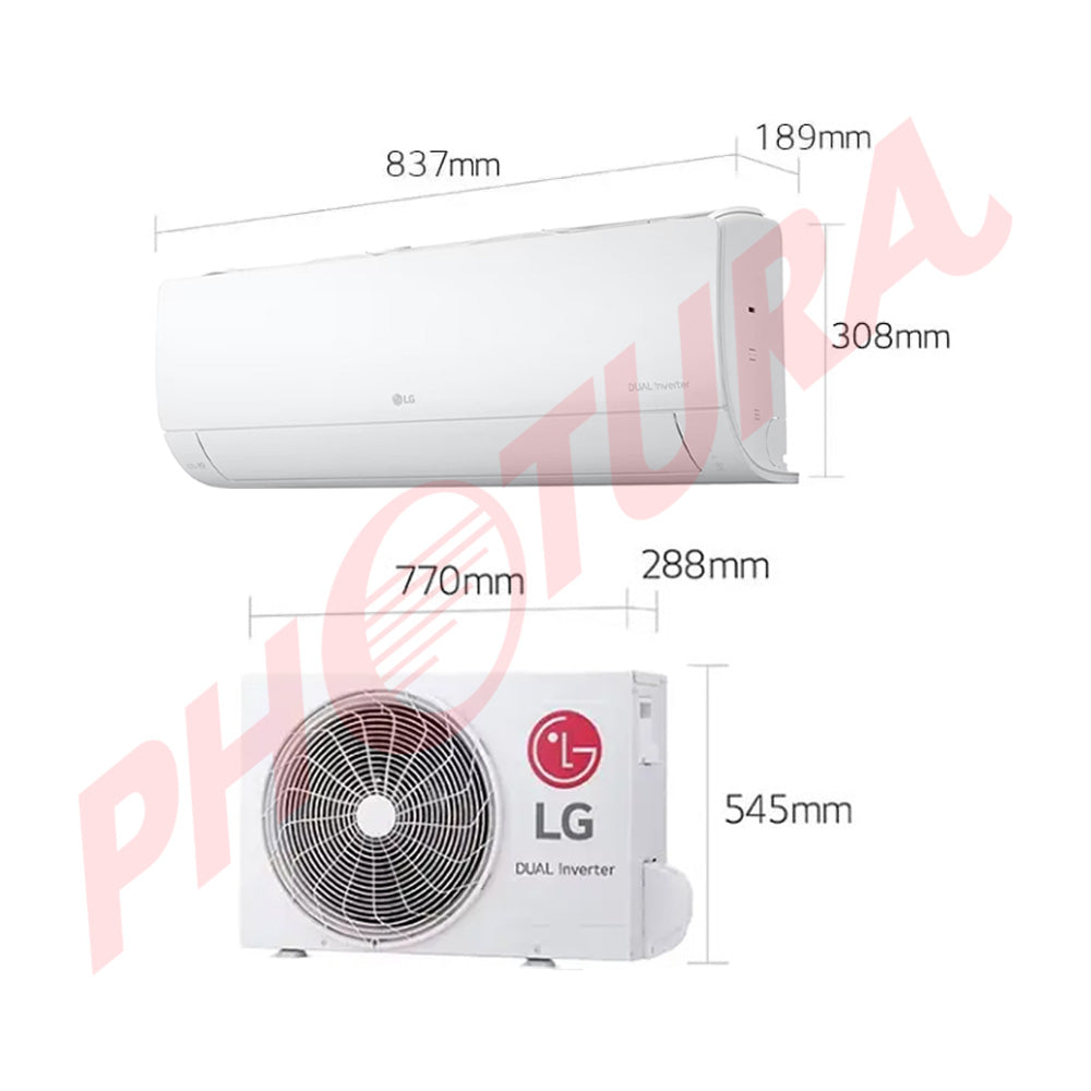 LG Aire Acondicionado Split Dual Inverter 17,500 BTU | SEER 16.8 | DUALCOOL | Rápido Enfriamiento | Modo Silencioso | 220v