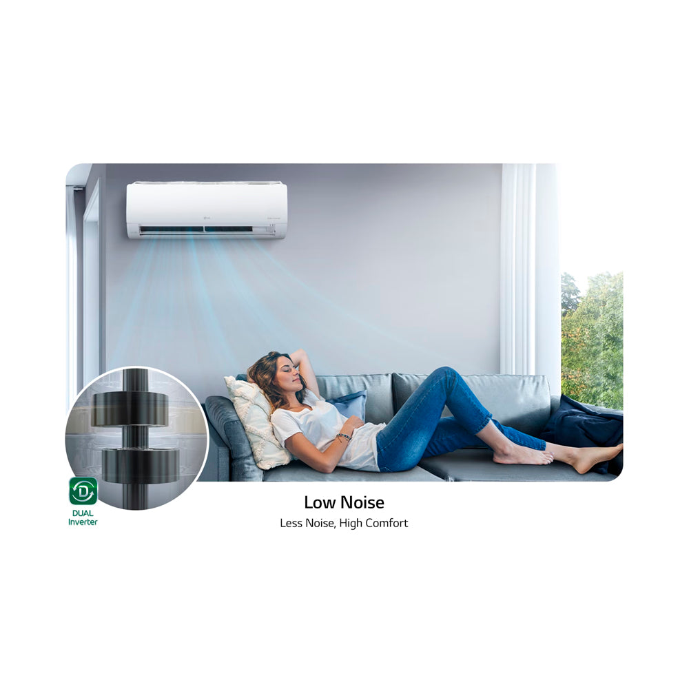LG Aire Acondicionado Split Dual Inverter 21,300 BTU | SEER 17.5 | DUALCOOL | Rápido Enfriamiento | Modo Silencioso | 220v